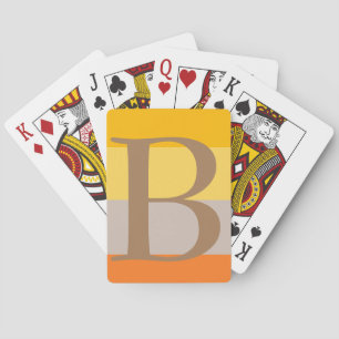 Jeu De Cartes Monogramme couleur pastel moderne multiple Nom ini