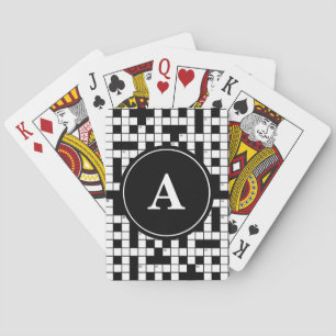 Jeu De Cartes Monogramme de casse-tête de mot croisé