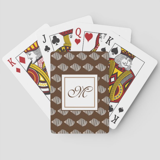 Jeu De Cartes monogramme des coques de mer (dos)