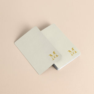 Jeu De Cartes Monogramme d'or beige neutre