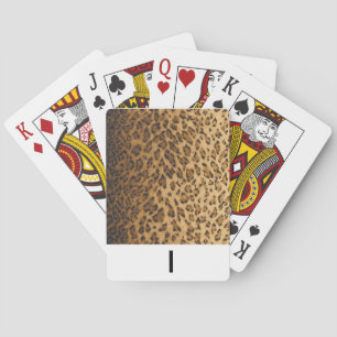 Jeu De Cartes monogramme Empreinte de léopard I initiales Lectur
