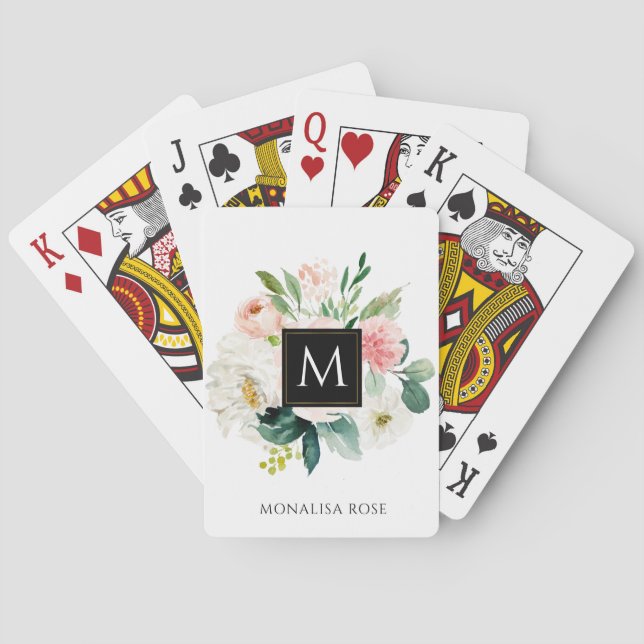 Jeu De Cartes monogramme flou jouant aux cartes (dos)