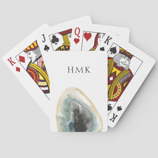 Jeu De Cartes Monogramme | Géodes III découpées (dos)