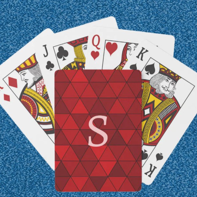 Jeu De Cartes Monogramme géométrique personnalisé des triangles  (Créateur téléchargé)
