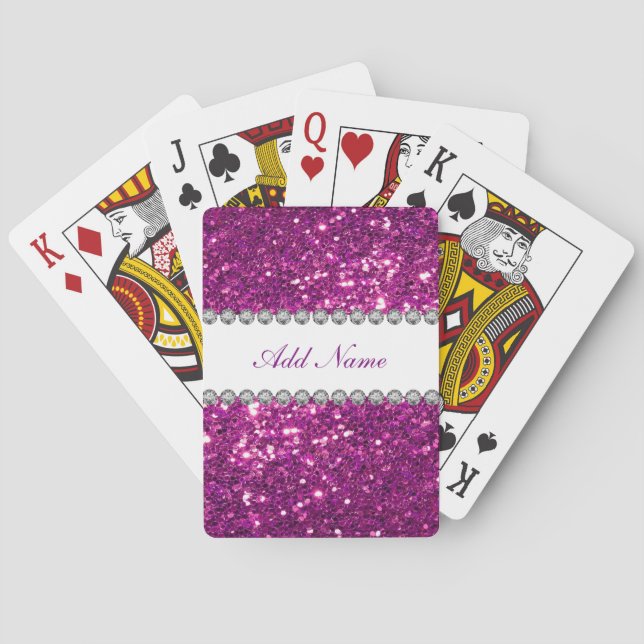 Jeu De Cartes Monogramme Glizty Bling (dos)