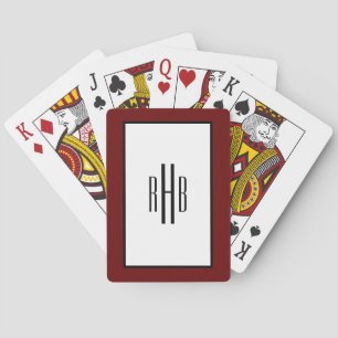 Jeu De Cartes Monogramme Lecture Cartes Poker Deck pour Papa