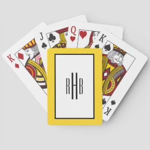 Jeu De Cartes Monogramme Lecture Cartes Poker Deck pour Papa