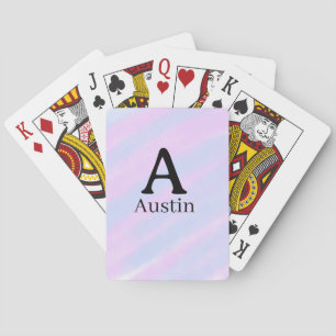 Jeu De Cartes Monogramme majuscule masculine ajouter un nom past