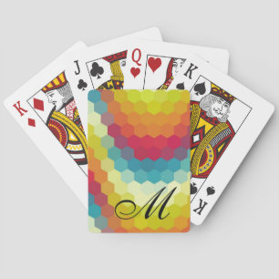 Jeu De Cartes Monogramme Motif Rainbow Hexagon