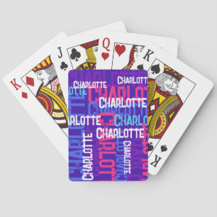 Jeu De Cartes Monogramme Nom répétitif Enfants Motifs