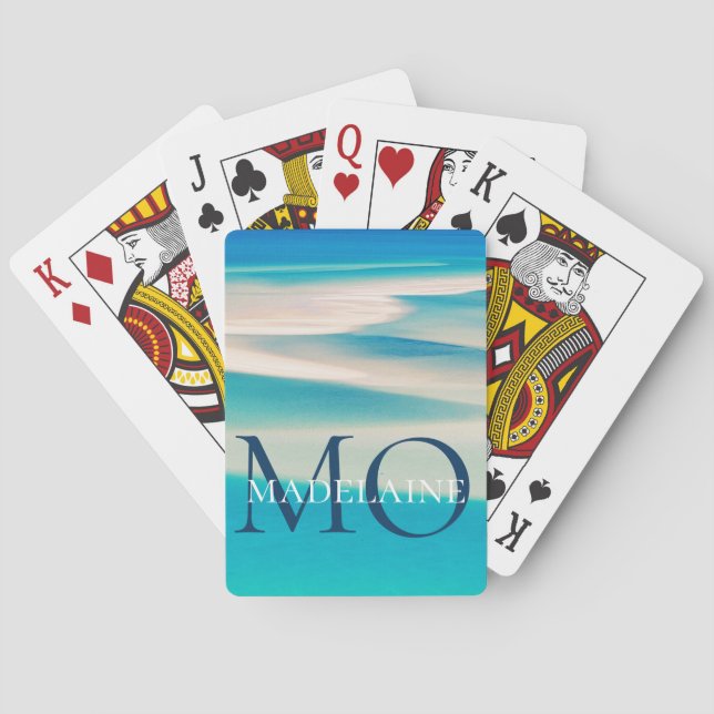 Jeu De Cartes Monogramme Ocean Beach Blue Personnel (dos)