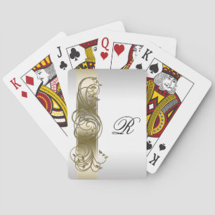 Jeu De Cartes Monogramme officiel de l'argent d'or