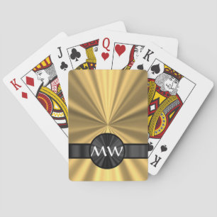 Jeu De Cartes Monogramme or et noir