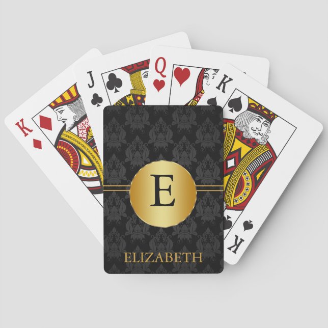 Jeu De Cartes Monogramme personnalisé (dos)