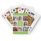 Monogramme personnalisé Lime et photo blanche