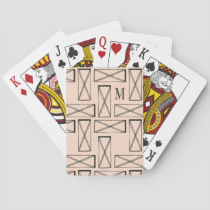 Jeu De Cartes Monogramme Rectangle géométrique X Design
