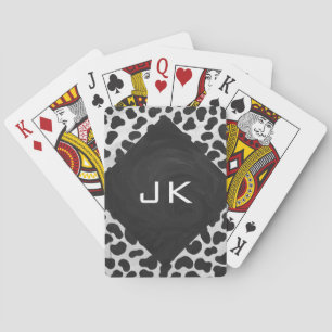 Jeu De Cartes Monographie dalmate noir et blanc