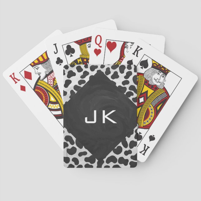 Jeu De Cartes Monographie dalmate noir et blanc (dos)