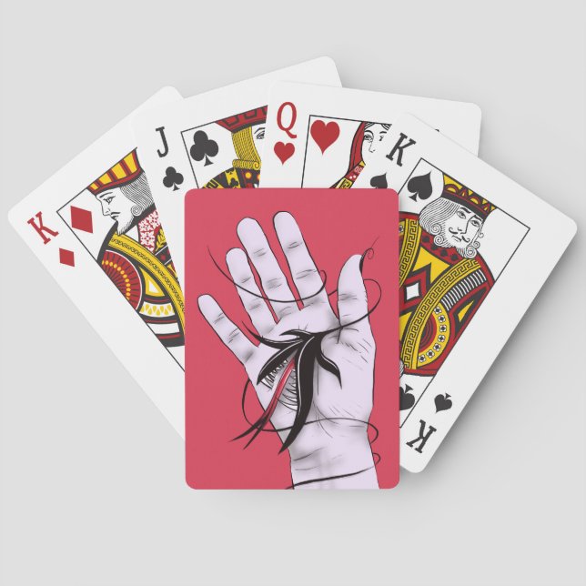 Jeu De Cartes Monstre de fleurs à morsure gothique déplaisante (dos)