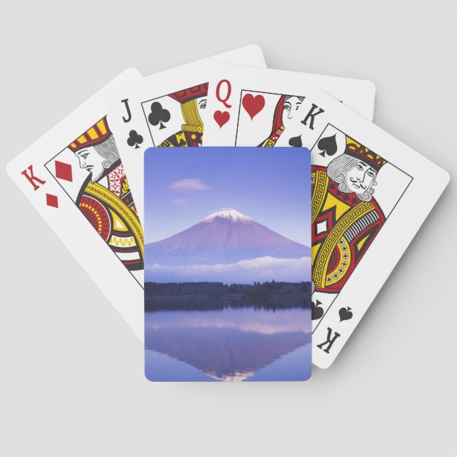 Jeu De Cartes Mont Fuji avec nuage lenticulaire, lac Motosu, (dos)