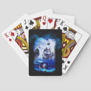 Jeu De Cartes Montagne de lune de loup d'imaginaire