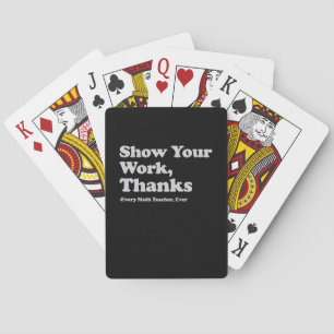 Jeu De Cartes Montrez Votre Travail Merci À Chaque Professeur De