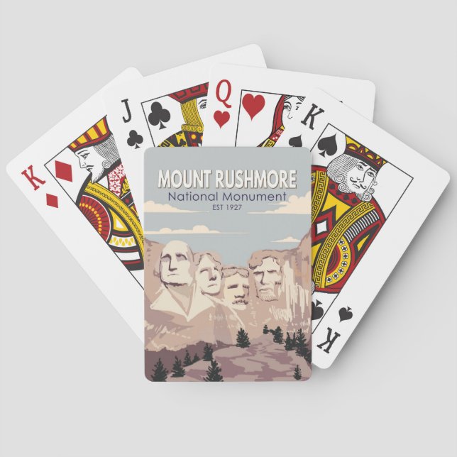 Jeu De Cartes Monument national du Mont Rushmore Dakota du Sud (dos)