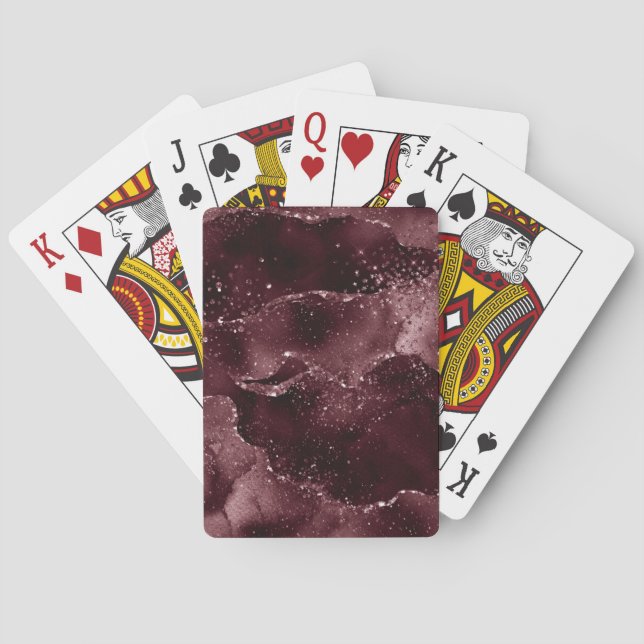 Jeu De Cartes Moody Agate | Vin Bordeaux Sangria Merlot Maroon (dos)