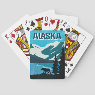 Jeu De Cartes Moose du mont Glacier de l'Alaska