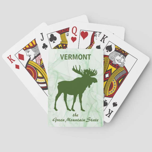 Jeu De Cartes Moose, Vermont, l'état de Green Mountain (dos)