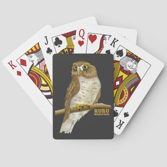 Jeu De Cartes Morepork Ruru Oiseau de Nouvelle-Zélande (dos)