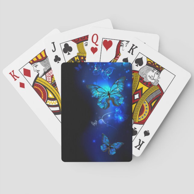 Jeu De Cartes Morpho Butterfly in the Dark Background (dos)