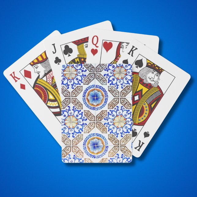 Jeu De Cartes Mosaïque bleue italienne (Créateur téléchargé)
