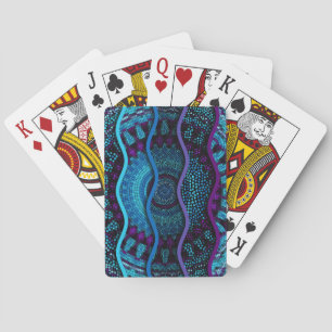 Jeu De Cartes Mosaïque ornée : Secours Vagues Texture.