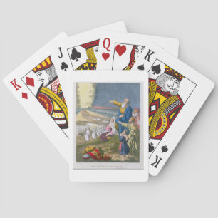 Jeu De Cartes Moses Parting the Red Sea, from a bible printed by
