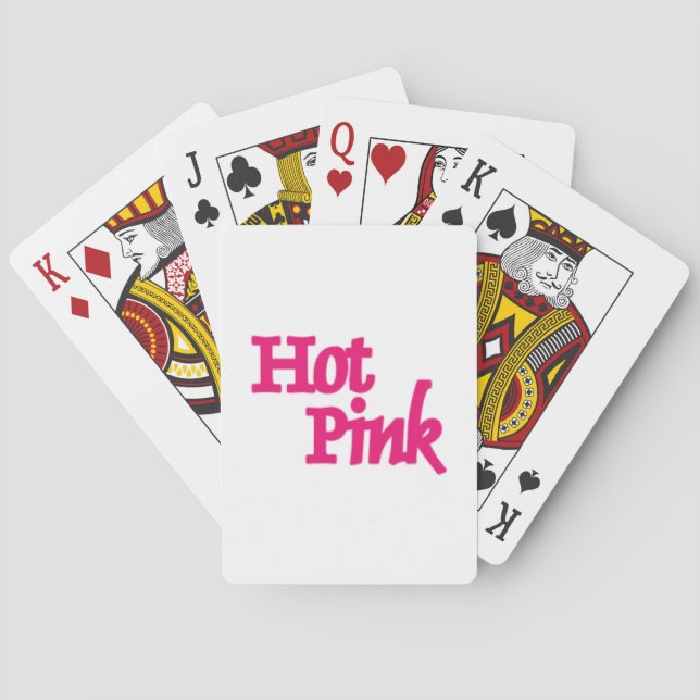 Jeu De Cartes Mot rose chaud blanc Poker jouer aux cartes (dos)