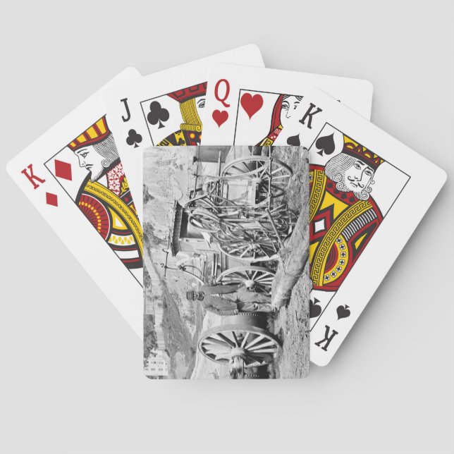Jeu De Cartes Moteur d'incendie de guerre civile, 1865 (dos)