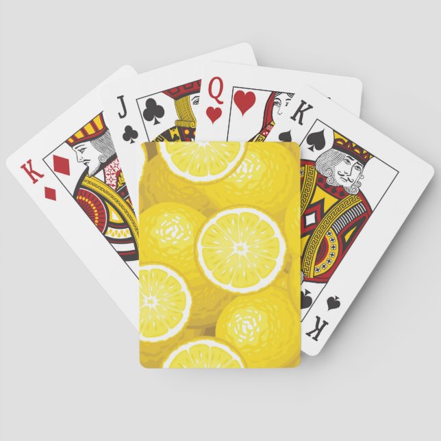 Jeu De Cartes Motif 2 de citron (dos)