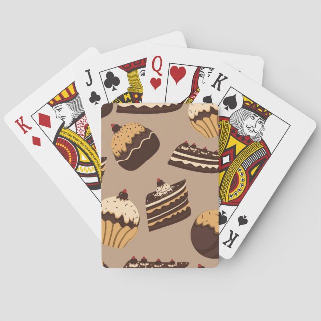 Jeu De Cartes Motif 3 de chocolat et de pâtisseries (dos)