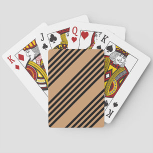 Jeu De Cartes Motif à cinq bandes noir et brun