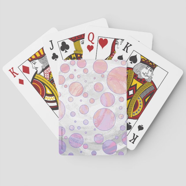 Jeu De Cartes Motif à points rose clair (dos)
