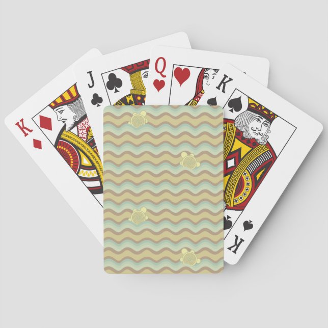 Jeu De Cartes motif abstrait coloré, vagues (dos)