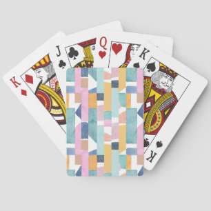 Jeu De Cartes Motif abstrait de forme d'aquarelle
