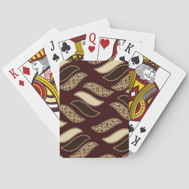 Jeu De Cartes Motif africain 2 de peau de guépard (dos)