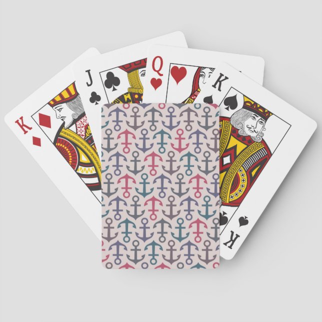 Jeu De Cartes motif Ancre (dos)