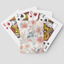 Motif aquarelle floral jardin corail rose