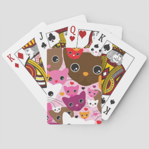 Jeu De Cartes motif arrière - plan chaton mignon