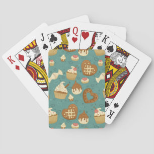 Jeu De Cartes Motif avec cupcakes et bonbons