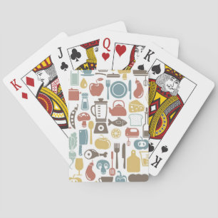 Jeu De Cartes Motif avec des icônes de cuisine