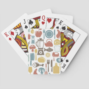 Jeu De Cartes Motif avec des icônes de cuisine
